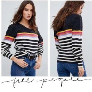 🔥SALE🔥 Free People Complete Me Alpaca Retro Stripe‎ Sweater XS/S